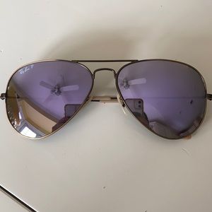 Reflective Purple Ray-Ban Aviator Sunglasses!